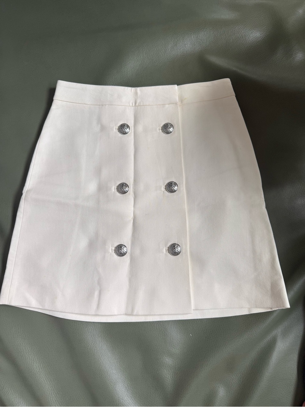 Massimo Dutti white mini skirt 4